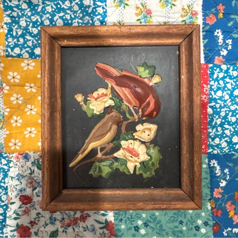Vintage Framed Bird Art